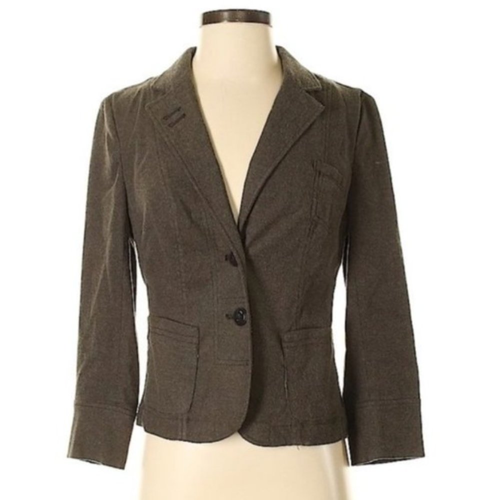 Anthropologie Cartonnier Felix Brown Felted Blazer